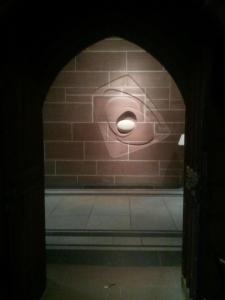 Earth in the form of a peace sculpture in Liverpool anglican cathedral
