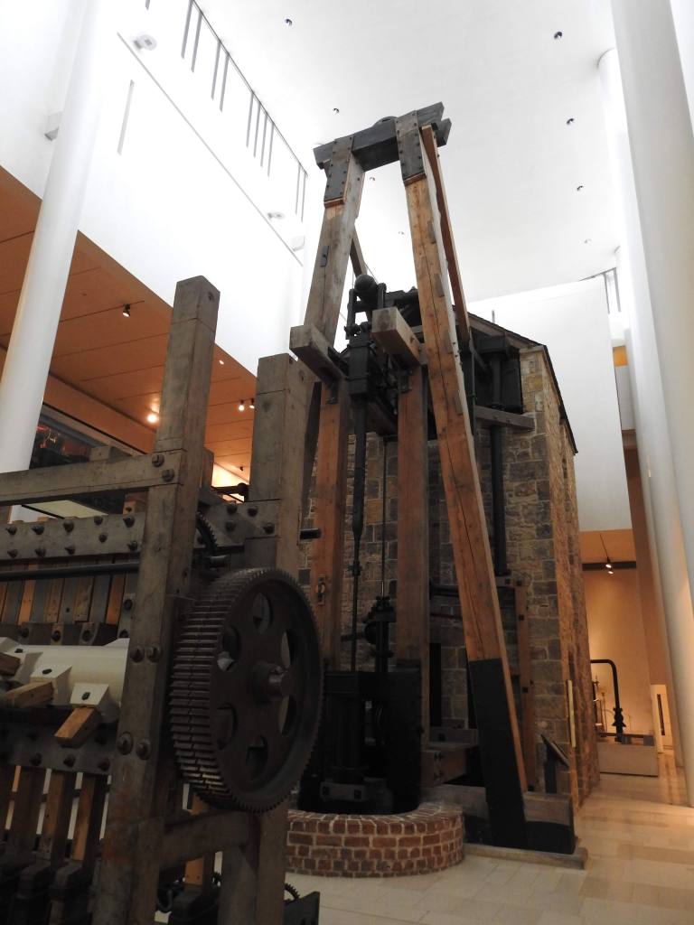 Newcomen Engine inside the National Museum of Scotland